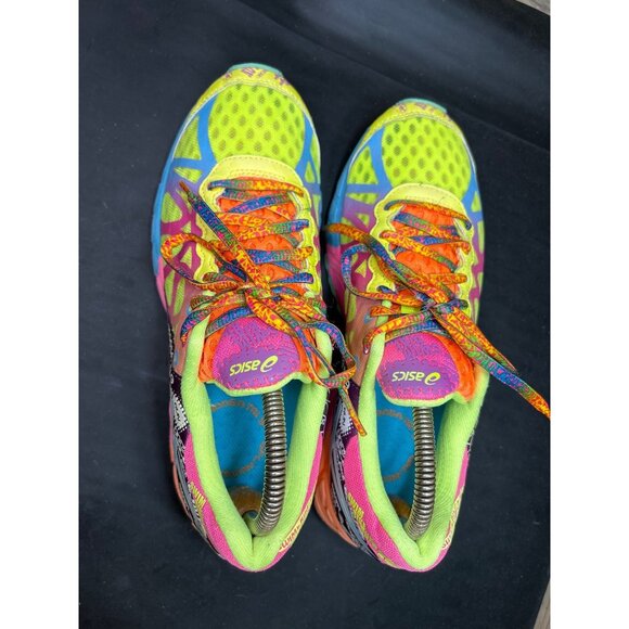 Asics Gel Noosa Tri 9 Running Shoes Women 7.5 Vibrant Multicolor Neon Bright - Picture 6 of 10